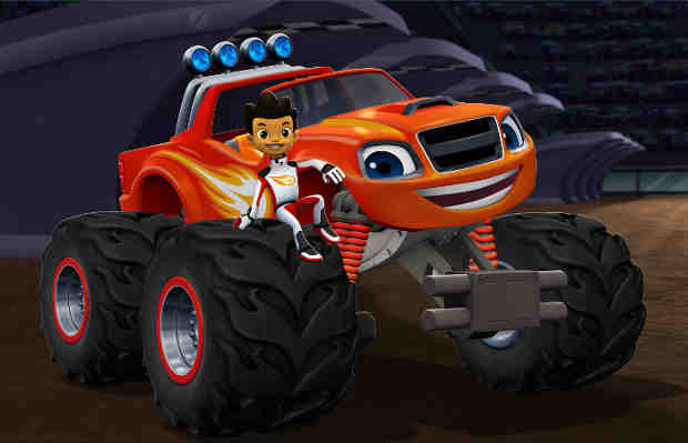 Blaze and the Monster Machines Pictured: AJ and Blaze in Blaze and the Monster Machines set to premiere on Nickelodeon this fall.