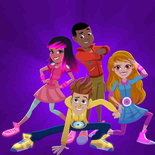 Fresh Beat Band of Spies Pictured: (L-R Clockwise) Kiki, Shout, Marina and Twist in Nickelodeon's new animated preschool series, Fresh Beat Band of Spies, set to premiere in 2015.