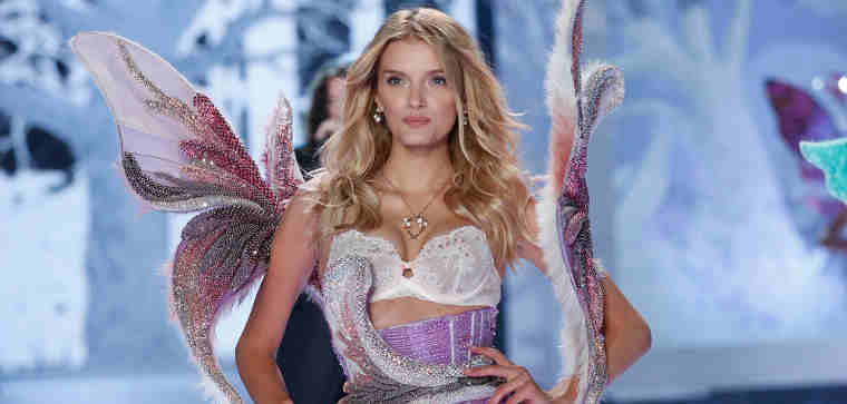 Lily Donaldson Wearing the Swarovski Fairy Tale Look for the 2014 Victoria’s Secret Fashion Show