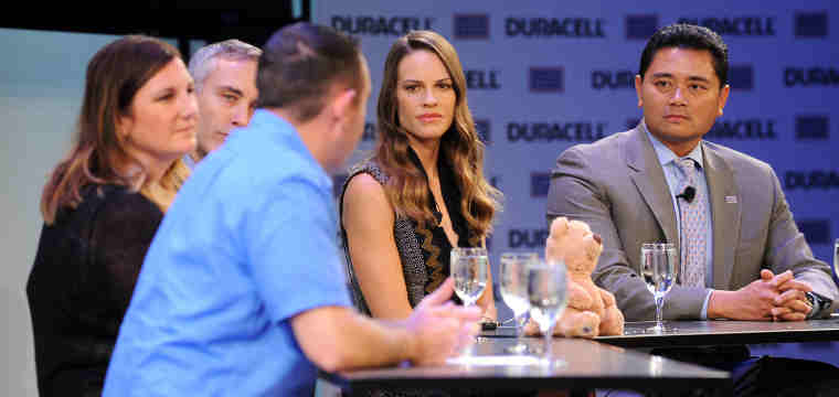 Actress Hilary Swank Honors the Military Children