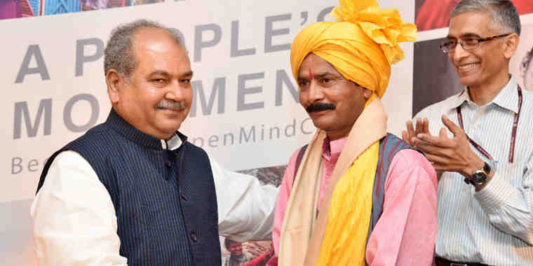 Narendra Singh Tomar at the launch of a short film series on the Swachh Bharat people’s movement titled, ‘An Open Mind Can’, in New Delhi on August 11, 2016