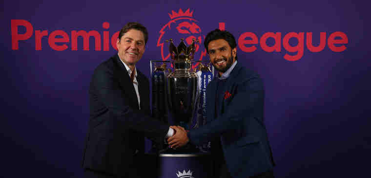 Bollywood Actor Ranveer Singh Partners with the Premier League