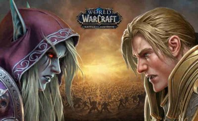 Sylvanas Windrunner and Anduin Wrynn face off in World of Warcraft: Battle for Azeroth.