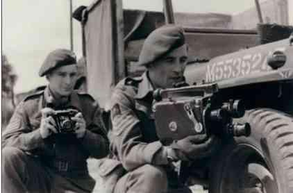 Sergeant Oakes and Sergeant Lawrie of the Army Film and Photographic Unit