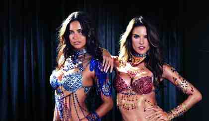 Adriana Lima, Alessandra Ambrosio in the 2014 Victoria's Secret Fantasy Bras