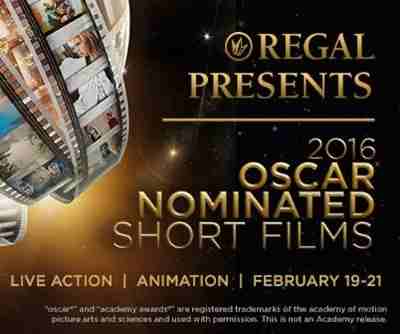 Regal to Screen Oscar Nominated Short Films