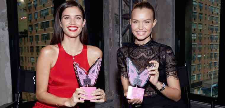 Angels Sara Sampaio and Josephine Skriver celebrate the release of Victoria's Secret Annual What is Sexy? List. (Photo: Victoria's Secret / Andrew Day)