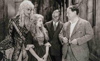 Universal Pictures' newly restored film The Man Who Laughs (1928). L to R: Conrad Veidt, Mary Philbin, Erich Von Stroheim, and Paul Leni (director)
