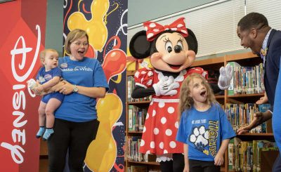 During World Princess Week in August, Walt Disney World Resort in Lake Buena Vista, Fla., is hosting “Once Upon A Wish Party” – an event dreamed up just for wish families. Earlier this week, Disney and Make-A-Wish revealed the very first wish come true as part of this special event to 7-year-old Scarlett at Ventura Elementary School in front of her classmates and teachers. Photo: Disney