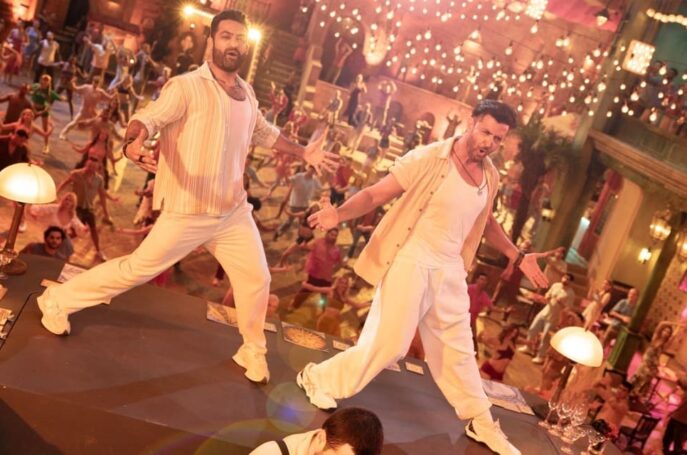 Yash Raj Films (YRF) releases the glimpse of Hrithik vs NTR dance off Janaabe Aali! in Bollywood film War 2. Photo: YRF