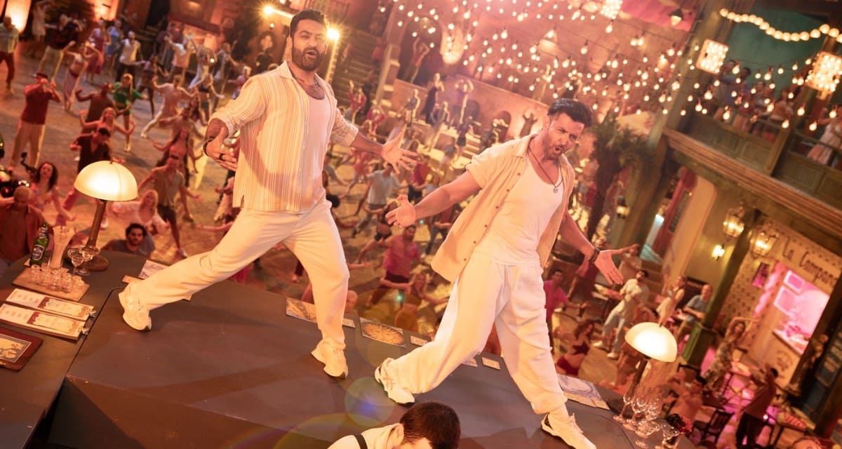 Yash Raj Films (YRF) releases the glimpse of Hrithik vs NTR dance off Janaabe Aali! in Bollywood film War 2. Photo: YRF