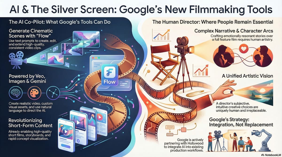 AI-generated Infographic of the Google AI Filmmaking Tools Strategy | RMN News Service