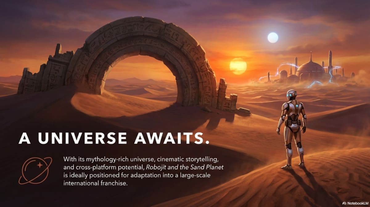 Robojit and the Sand Planet Unveils New Press Kit Created Through NotebookLM