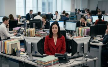 Sloane Whitaker in THE SMOKESCREEN. Representational AI-generated Image