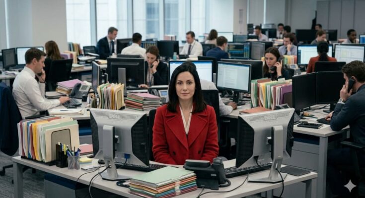 Sloane Whitaker in THE SMOKESCREEN. Representational AI-generated Image