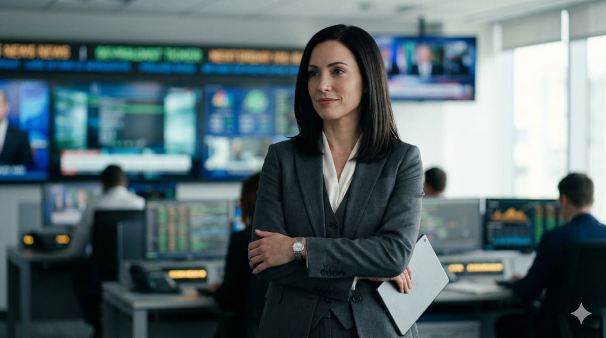 Sloane Whitaker in THE SMOKESCREEN. Representational AI-generated Image