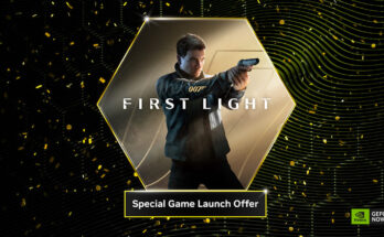 Promotional poster for 007 First Light video game featuring a young James Bond.