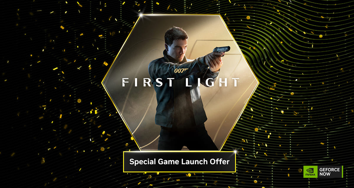 Promotional poster for 007 First Light video game featuring a young James Bond.