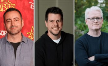 Marvel executives Brad Winderbaum, David Abdo, and Dan Buckley.
