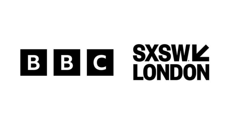 BBC and SXSW London logos side-by-side representing the 2026 creative partnership.