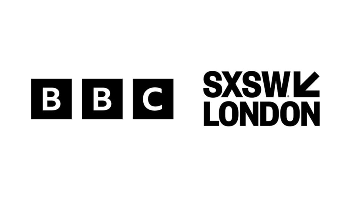 BBC and SXSW London logos side-by-side representing the 2026 creative partnership.