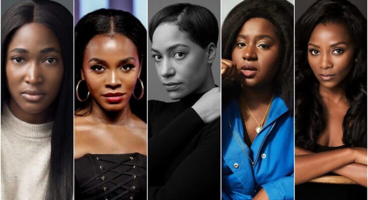 BBC Thriller Wahala. Composite image of Adelayo Adedayo, Deborah Ayorinde, Cush Jumbo, Susan Wokoma and Genevieve Nnaji. Courtesy: BBC