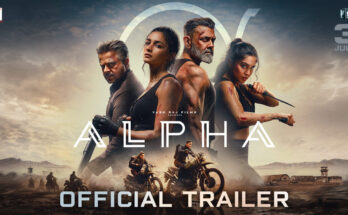 Alia Bhatt and Sharvari in YRF Alpha trailer announcement poster.