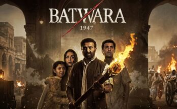 AI-edited film poster for Batwara 1947 featuring Sunny Deol against a backdrop of the 1947 Partition.