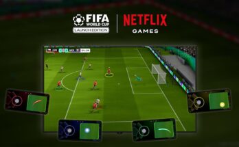 Screengrab of FIFA World Cup: Launch Edition game interface featuring the official FIFA World Cup and Netflix Games logos.