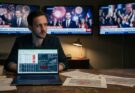 Elias Thorne studies election anomalies inside a safe house in THE SMOKESCREEN political thriller.