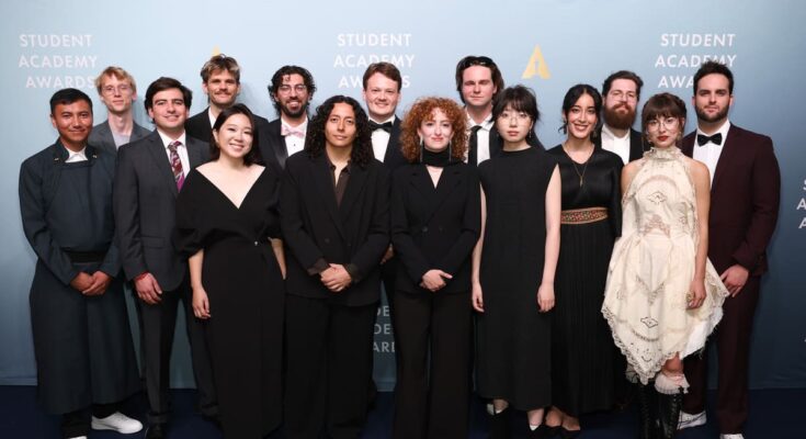 53rd Student Academy Award winners pose during the ceremony at TIFF Lightbox in Toronto.