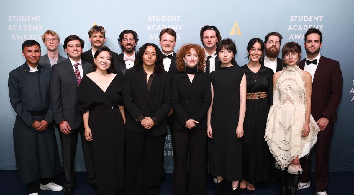 53rd Student Academy Award winners pose during the ceremony at TIFF Lightbox in Toronto.