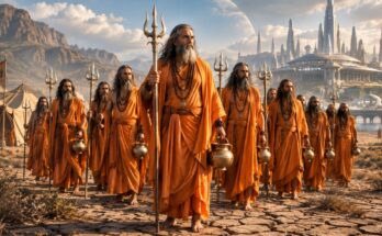 Maxworth and twelve holy men arrive at drought-stricken Radon