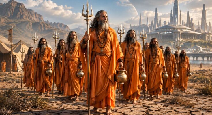 Maxworth and twelve holy men arrive at drought-stricken Radon